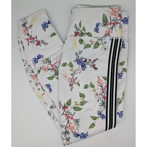 Athleta Womens size Small White Floral Leggings 7/8‎ Pockets EUC